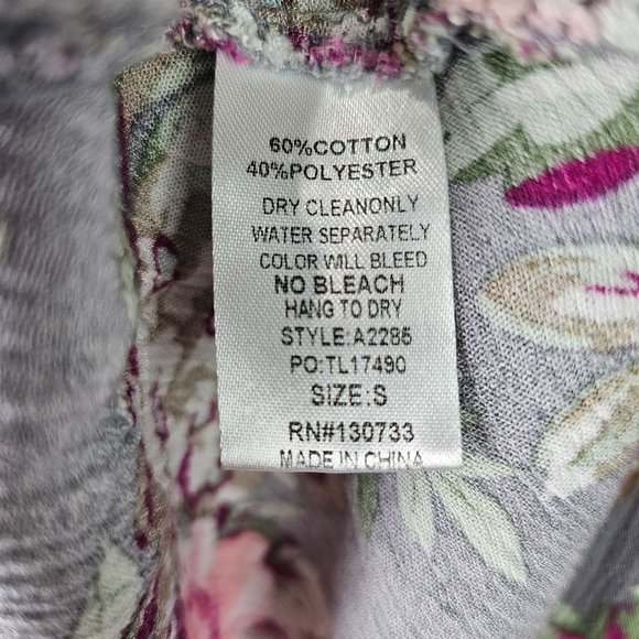 Umgee USA Women's Sleeveless Floral Crepe Keyhole Pleated Front Tent Dress, Sz S - Picture 8 of 8